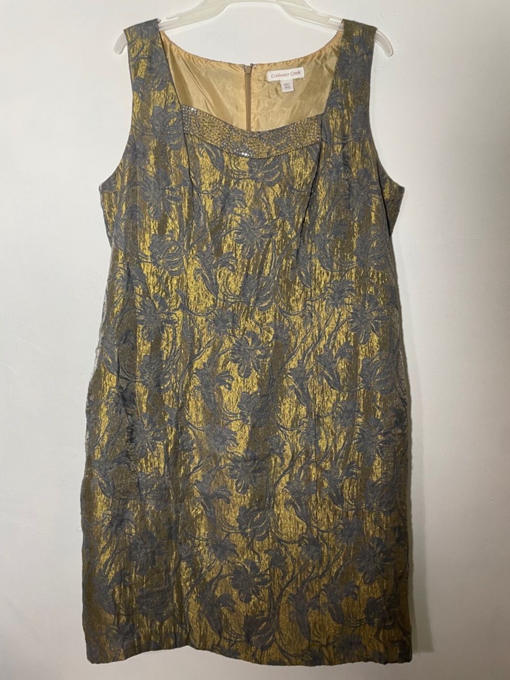 Coldwater Creek Jacquard Sheath Dress size P14
